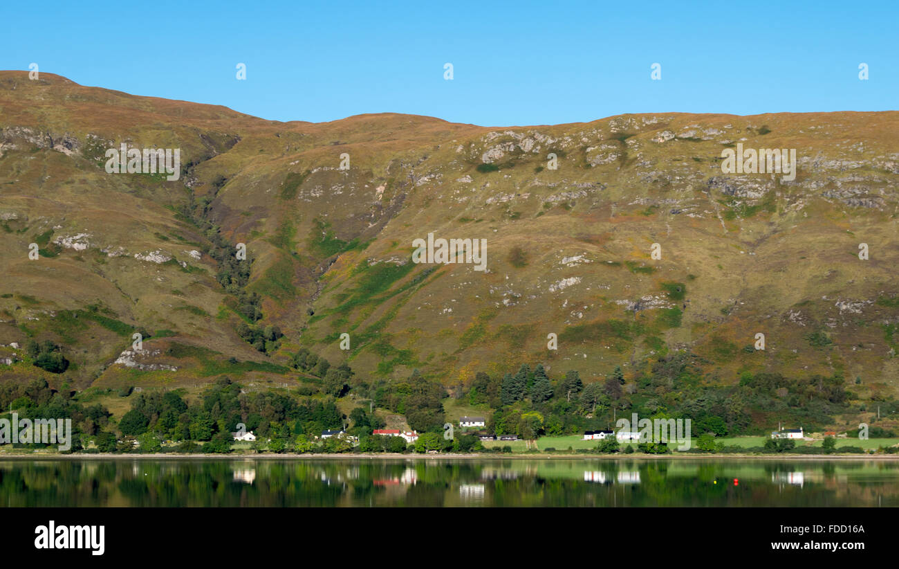 Treslaig sul Loch Linnhe da Fort William, Scotland, Regno Unito. Foto Stock