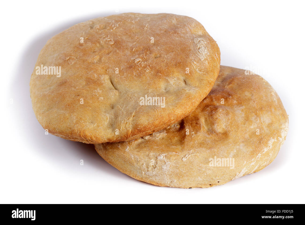 Pane rustico su sfondo bianco Foto Stock