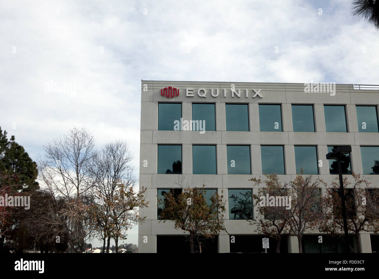 Una vista di Equinix sede centrale a Redwood City, California Foto Stock