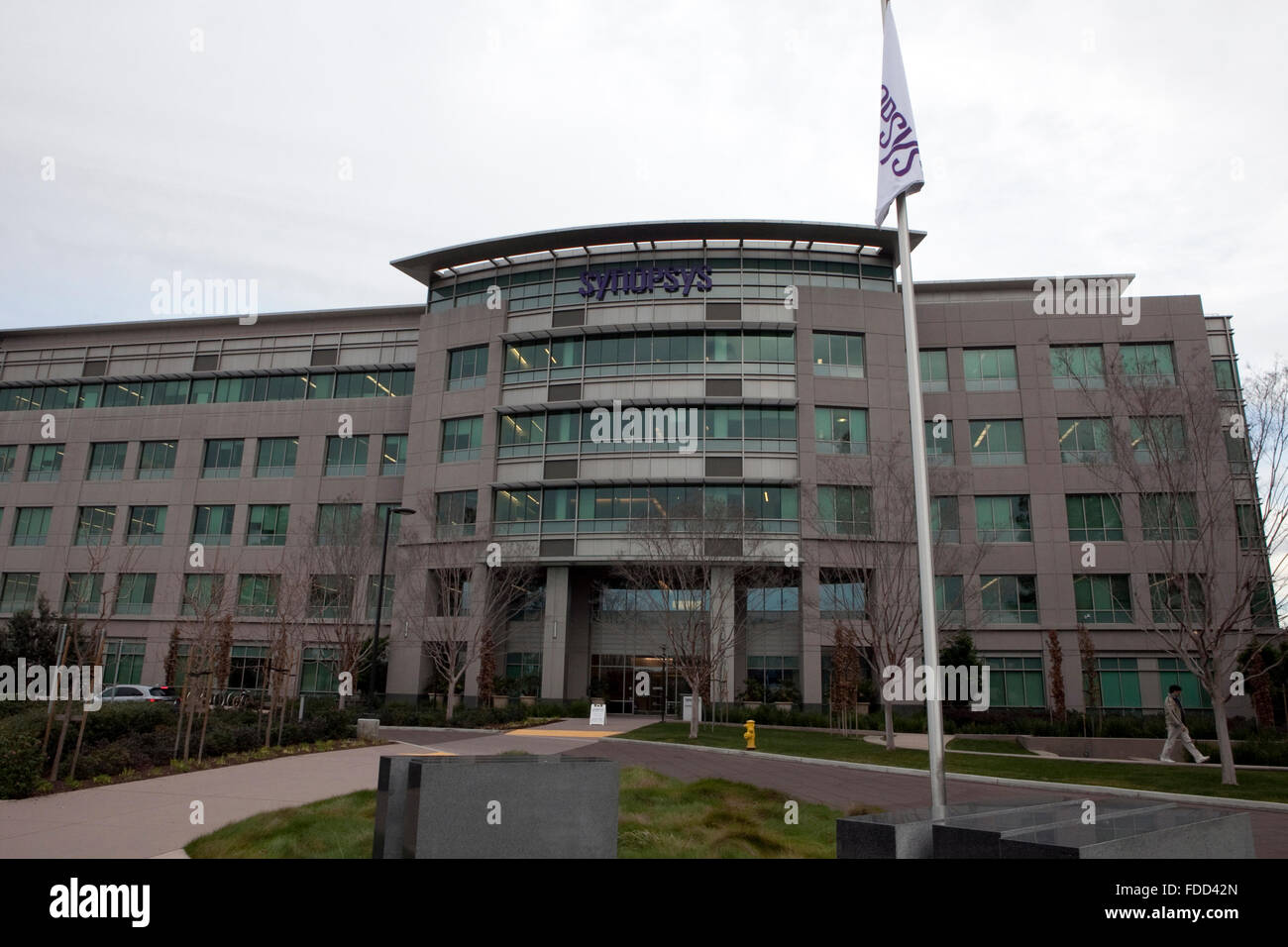 Una vista di Synopsys' sede aziendale di Mountain View, California Foto Stock