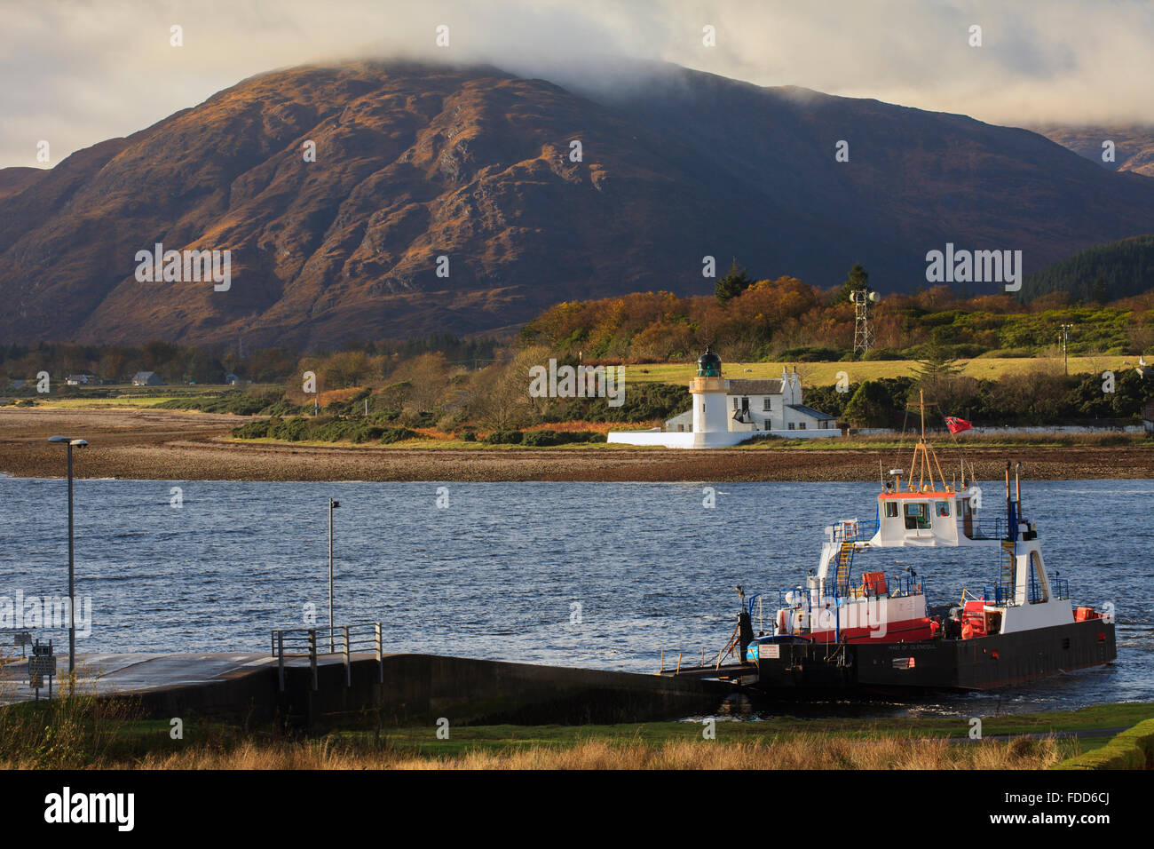 Il Traghetto Corran vicino a Fort William nelle Highlands Scozzesi. Foto Stock