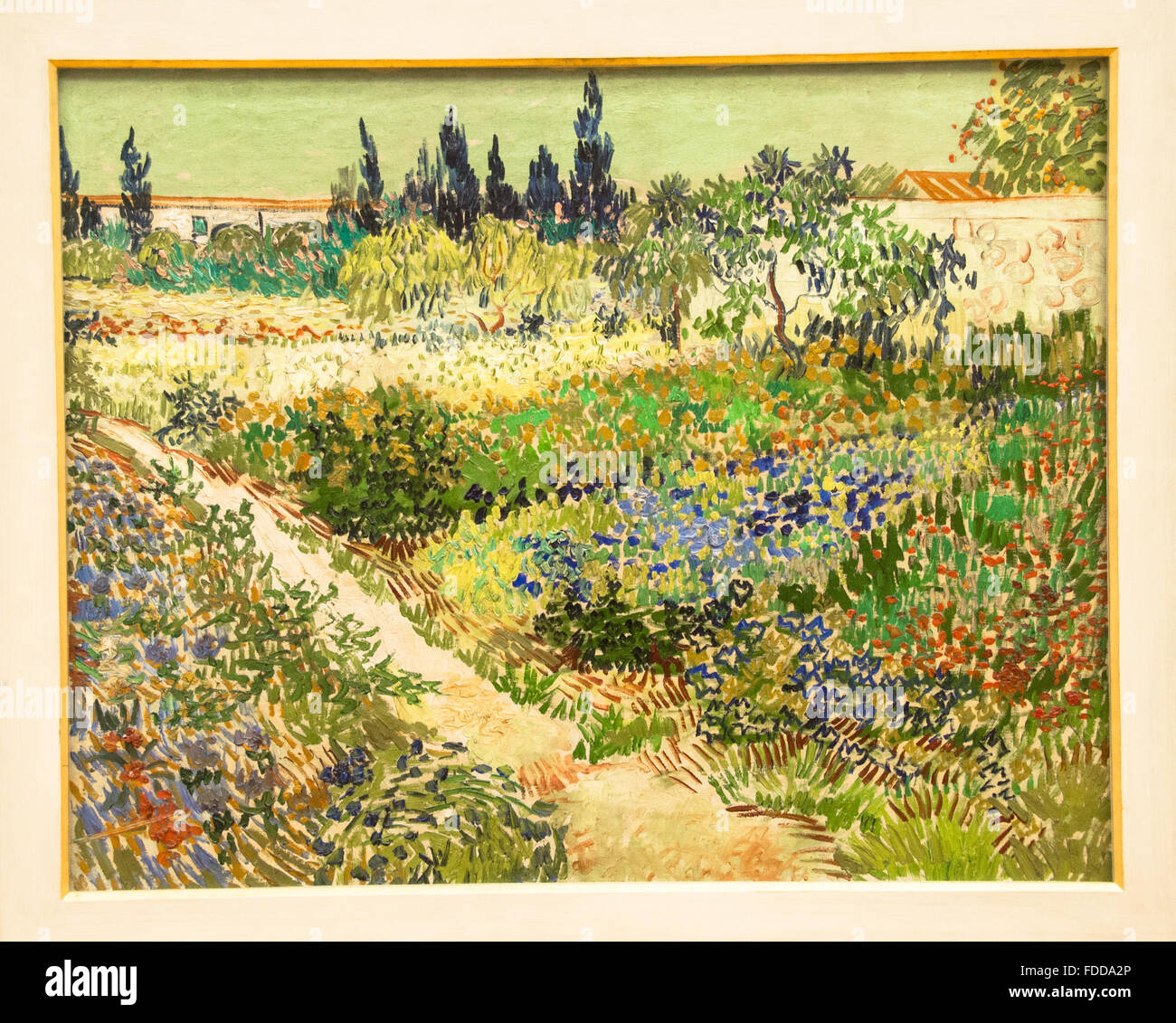 Arles giardino famoso dipinto di Vincent van Gogh nei Gemeente museum den Haag Holland Foto Stock