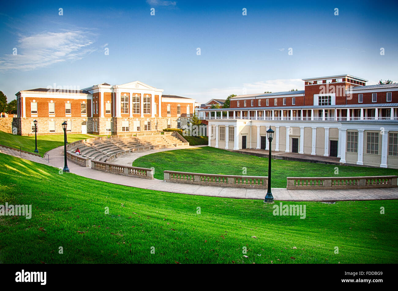 L'anfiteatro sul campus della University of Virginia. Foto Stock