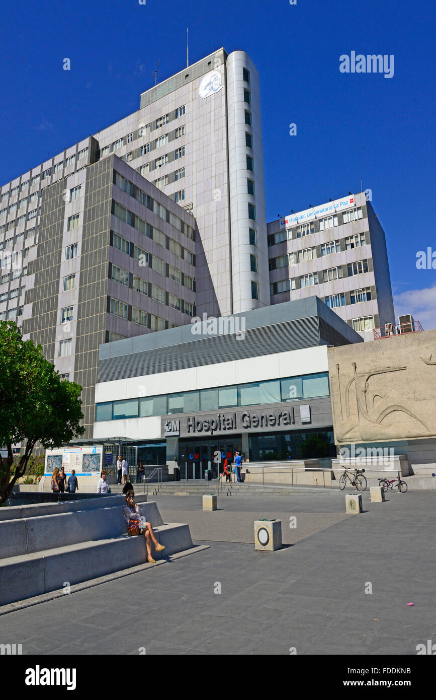 Ospedale Generale di Madrid Spagna Universitario La Paz Foto Stock