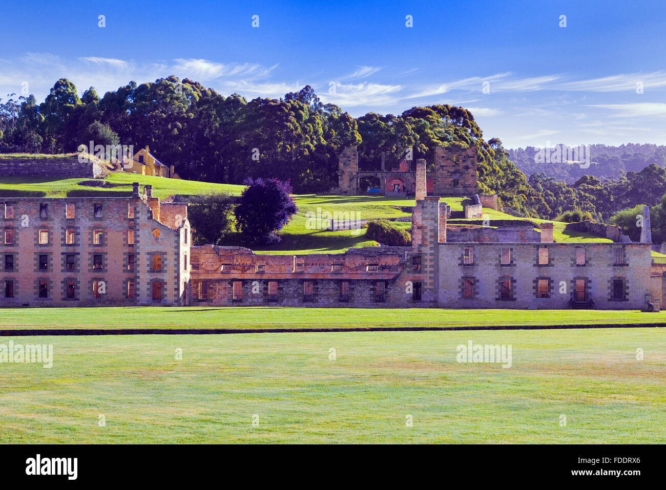 Rovine del carcere principale edificio a Port Arthur colonia penale in Tasmania Foto Stock