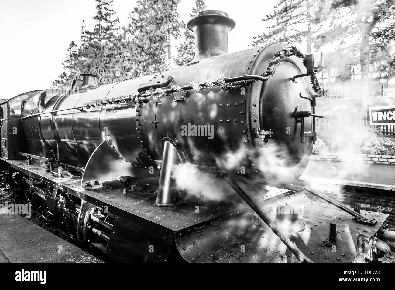 Santa Express Winchcombe, Gloucestershire, Regno Unito Foto Stock