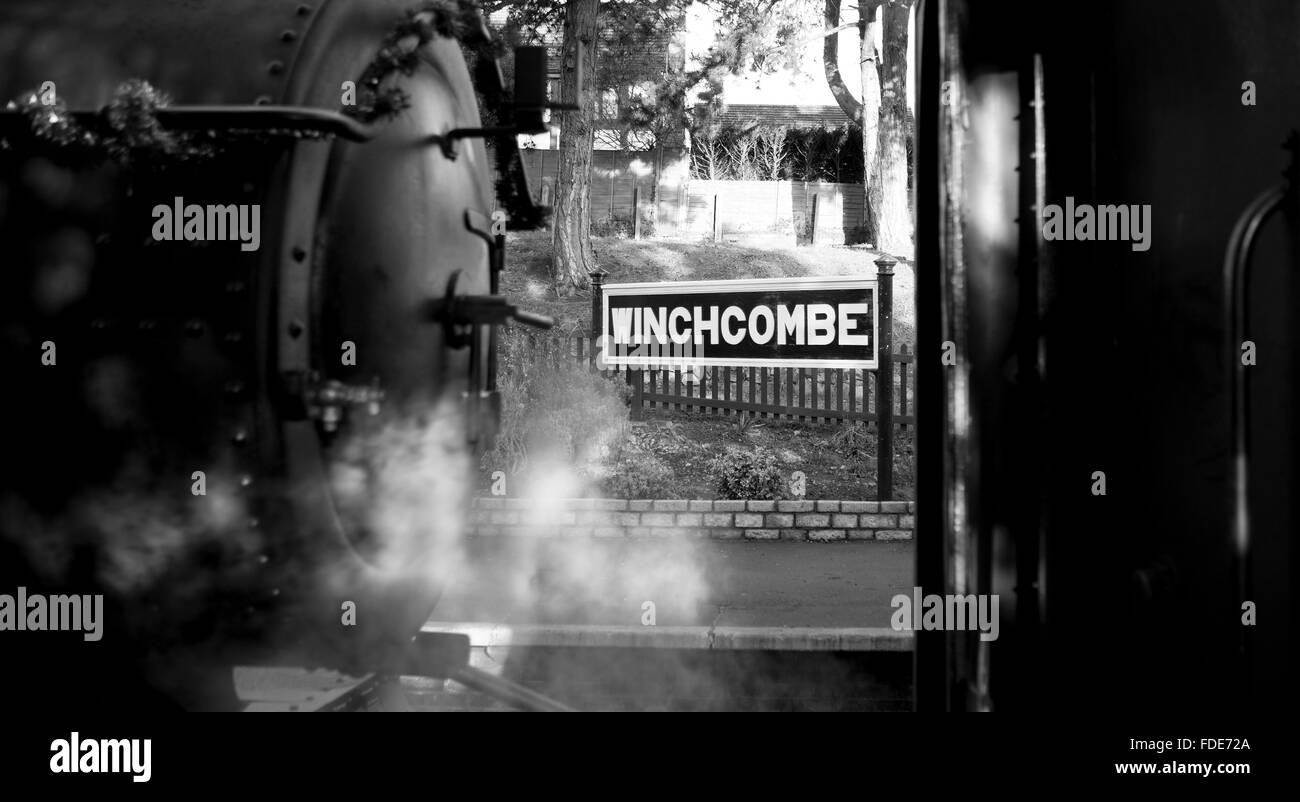 Santa Express Winchcombe, Gloucestershire, Regno Unito Foto Stock