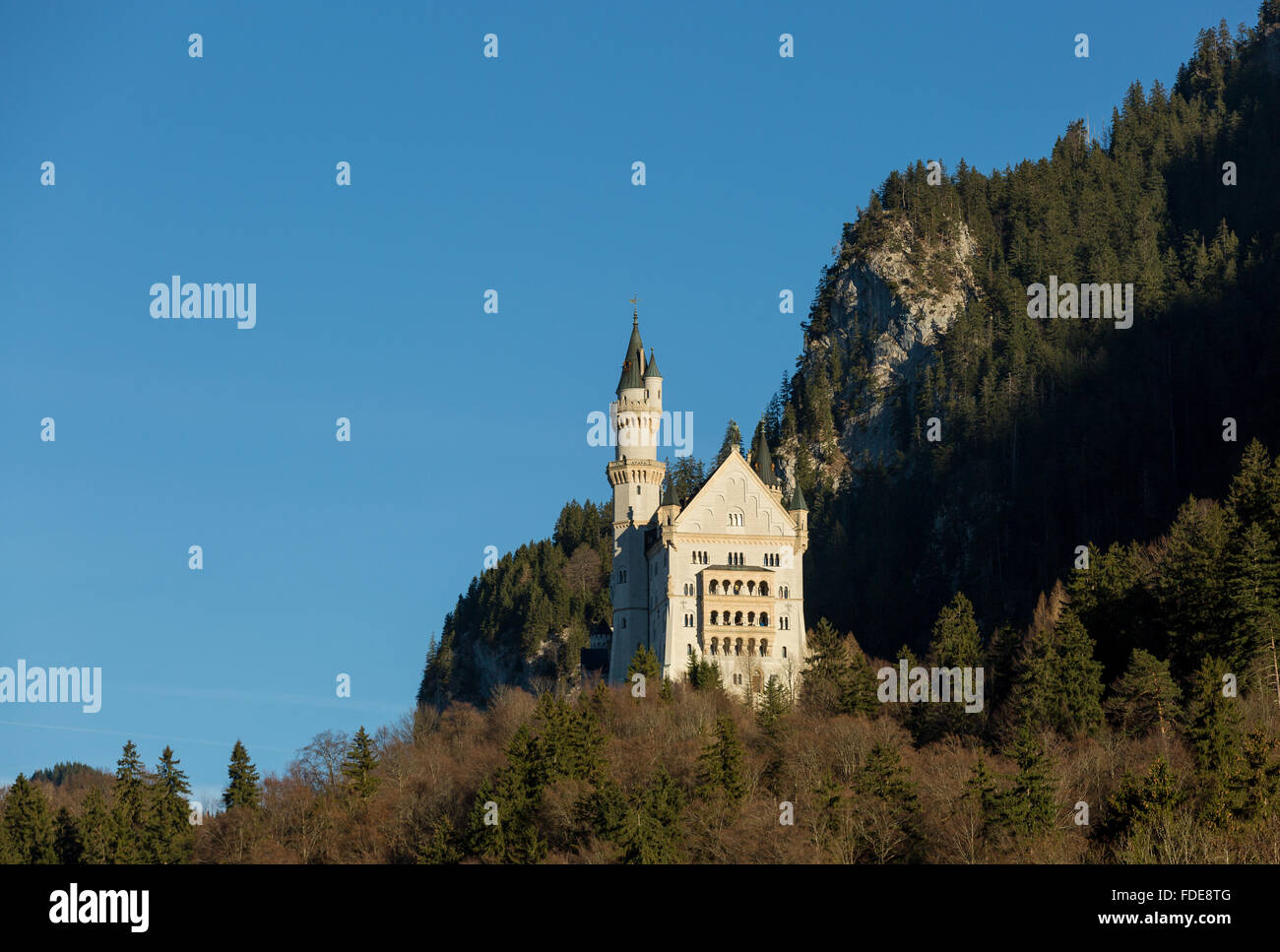 Castello di Neuschwanstein vicino a Füssen, Baviera, Germania Foto Stock