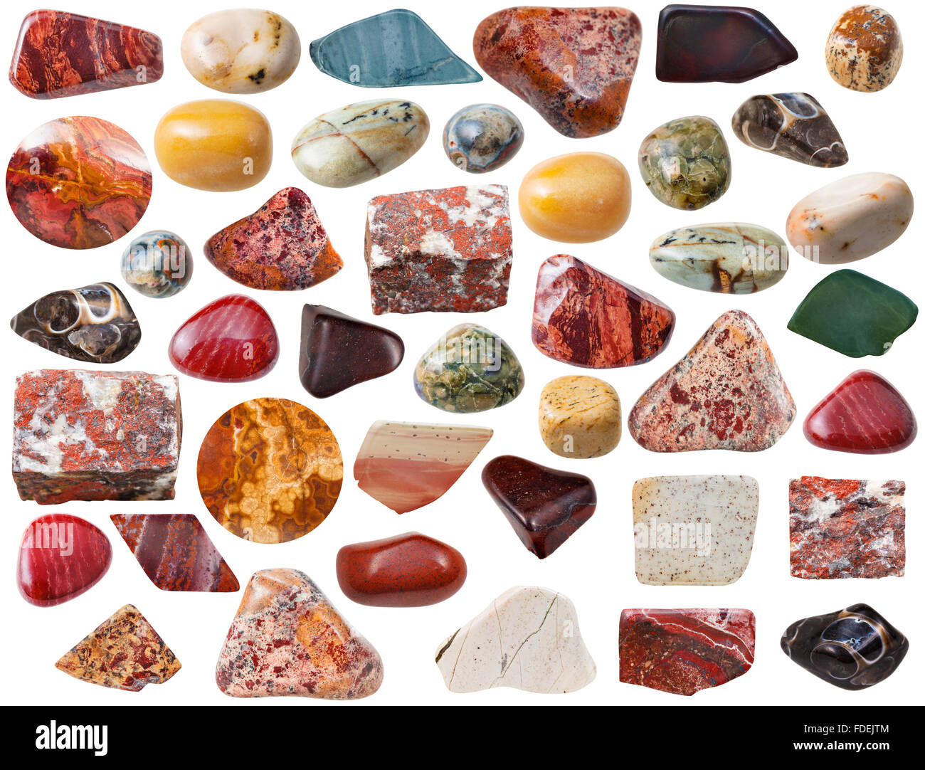 Minerali naturali Pietre preziose - vari jasper gemma pietre e rocce  (sbrecciati, rosso, sabbia, giallo, foto, oceano, Orbicular, verde Foto  stock - Alamy
