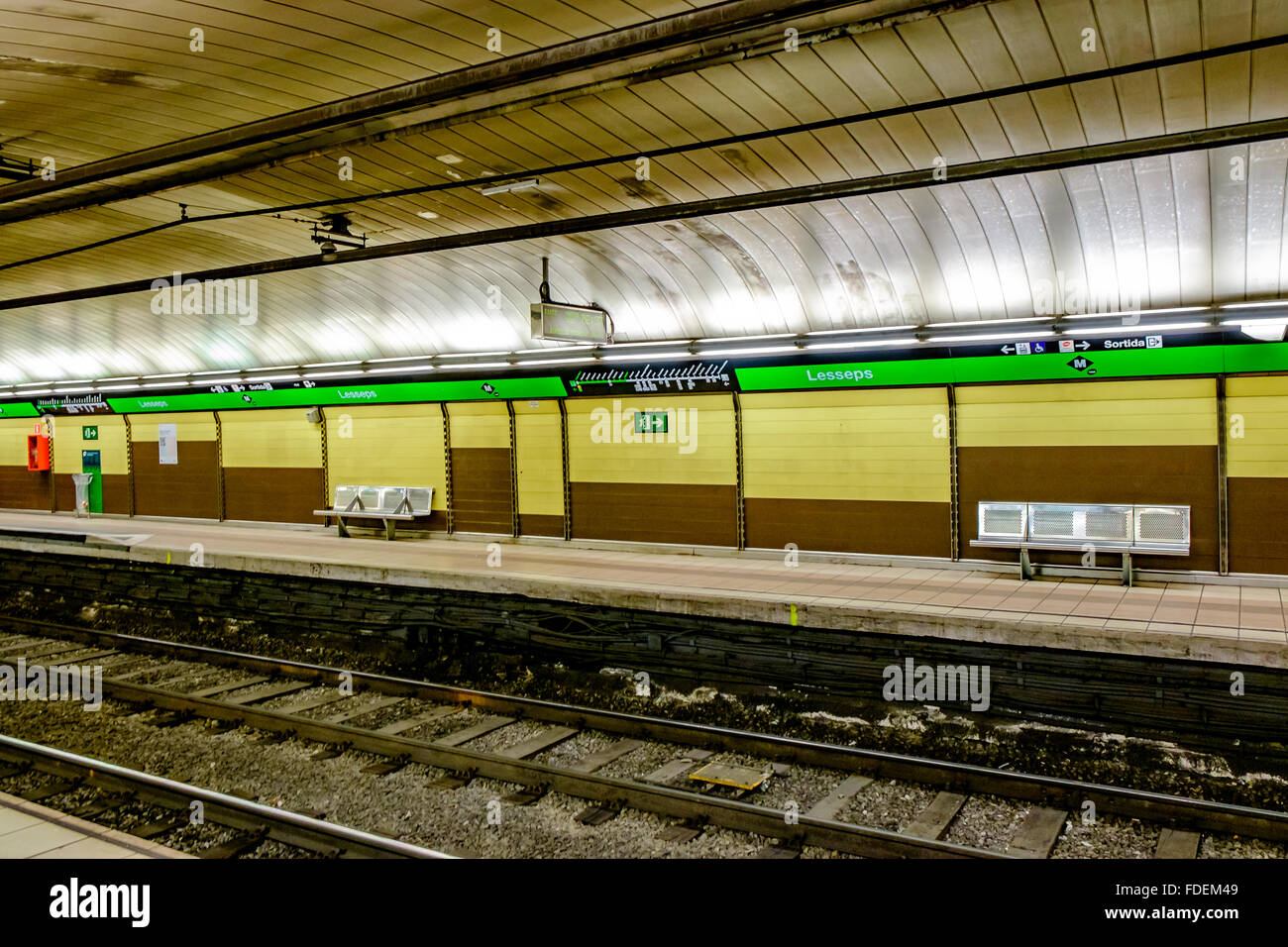 Metropolitana di Barcellona Foto Stock