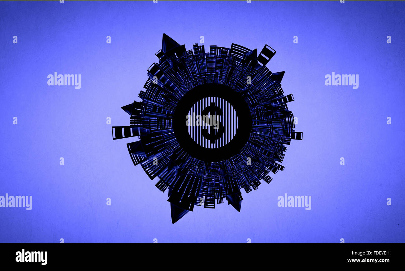 Immagine di collage con il concetto di denaro sul colore di sfondo Foto Stock