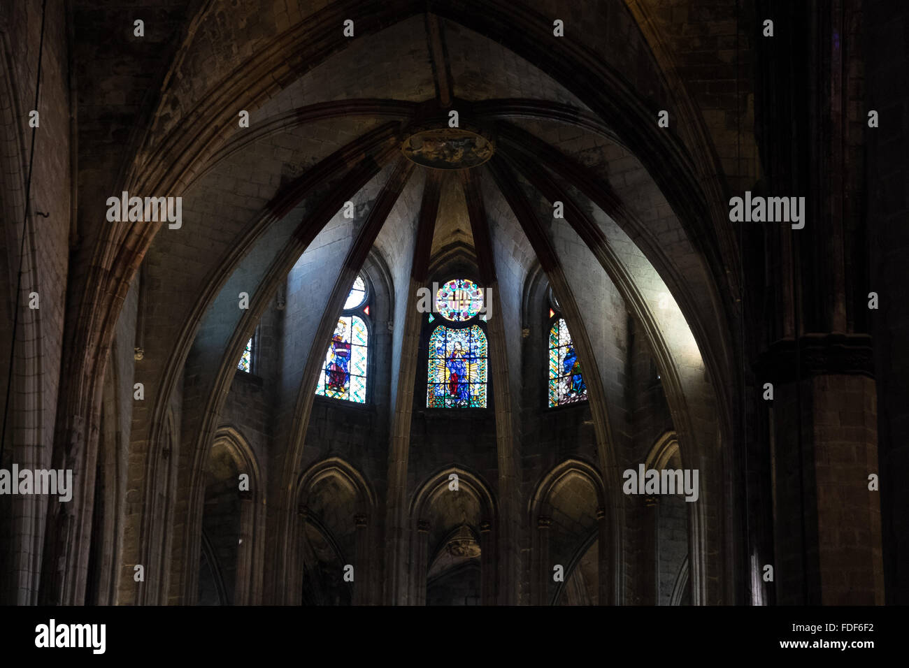 L'Europa, Spagna, Barcellona, Cattedrale di Santa Maria del Mar Foto Stock