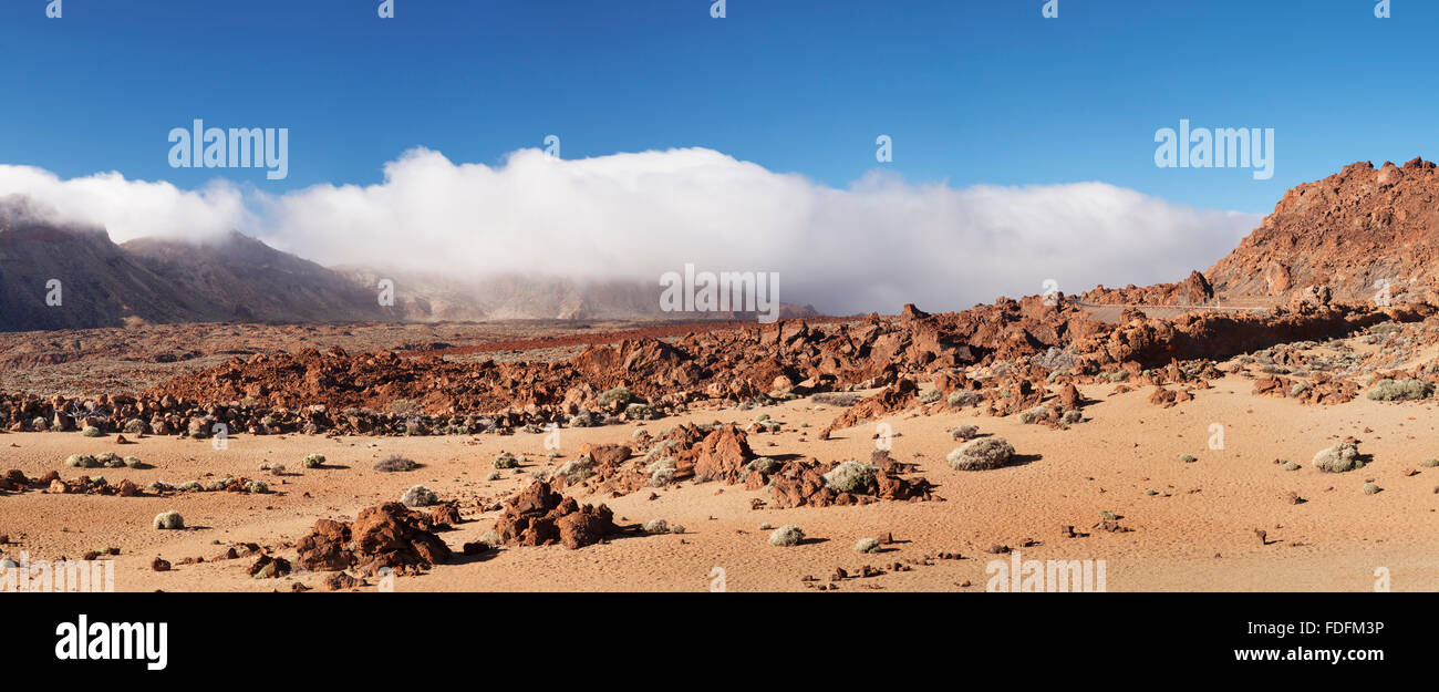 De la caldera de Las Canadas, Parco Nazionale di Teide Tenerife, Isole Canarie, Spagna Foto Stock