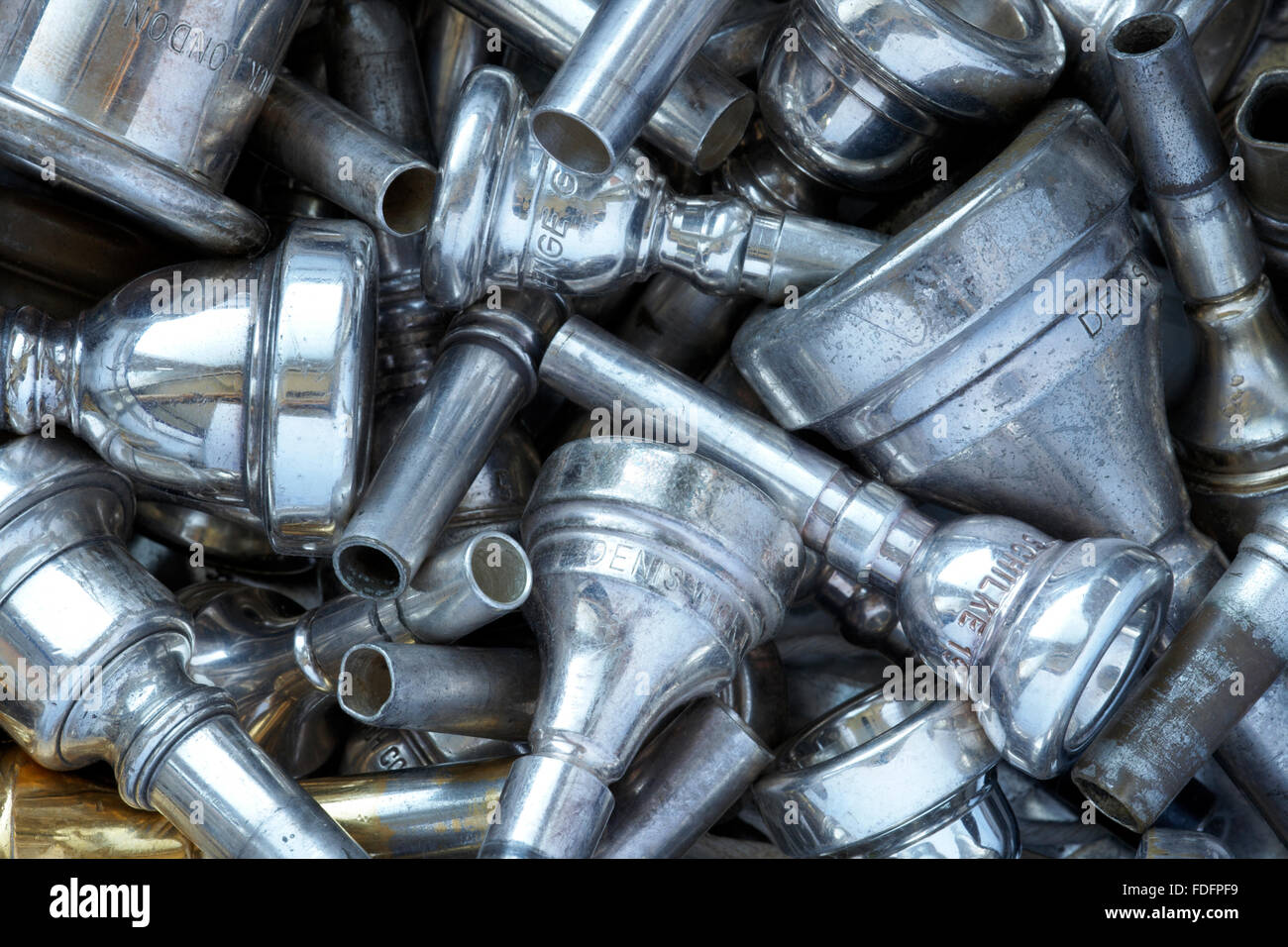 Raccolta di brass band boccagli Foto Stock