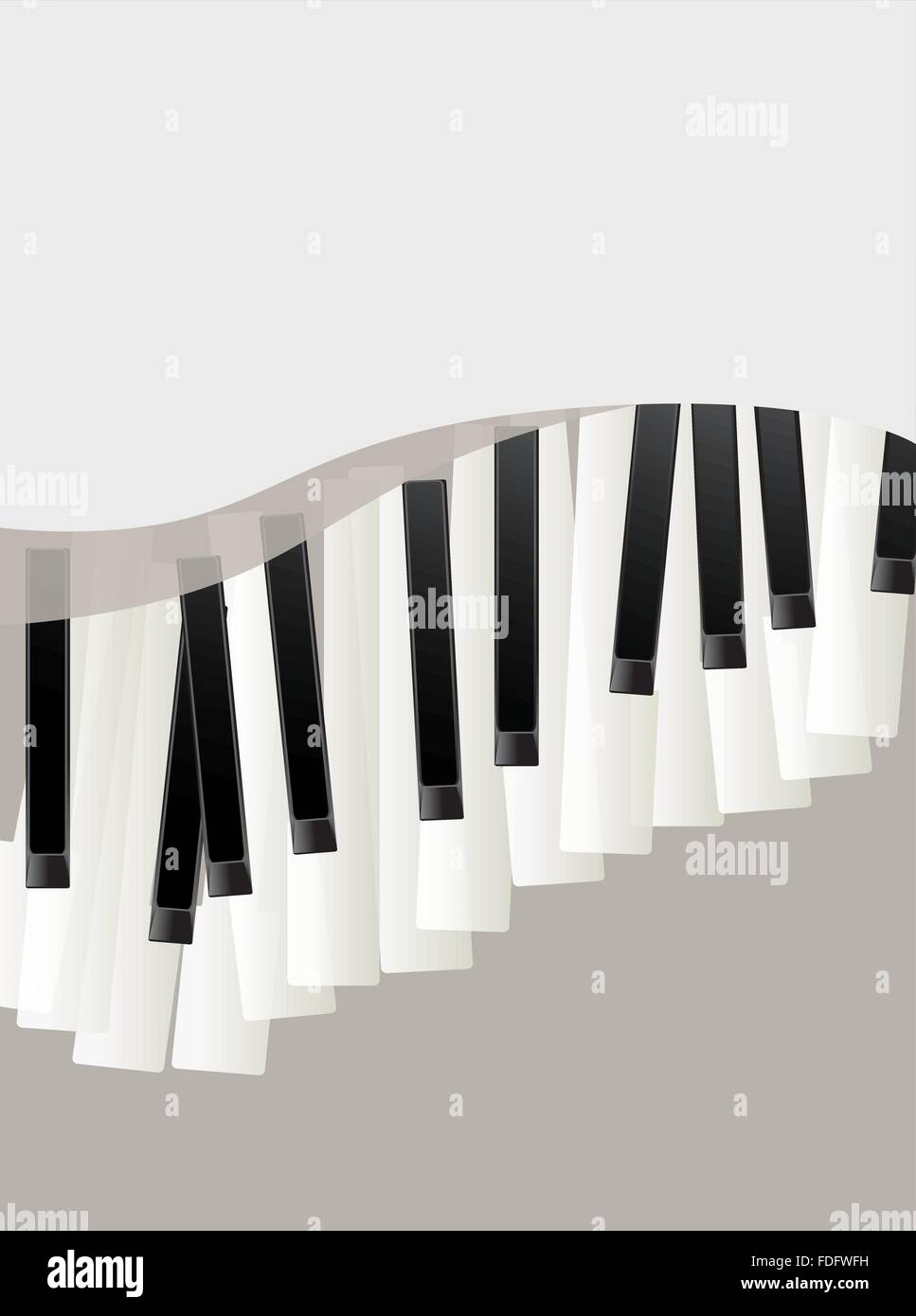 Tasti di pianoforte retrò background. disegno astratto modello con spazio per il testo Illustrazione Vettoriale