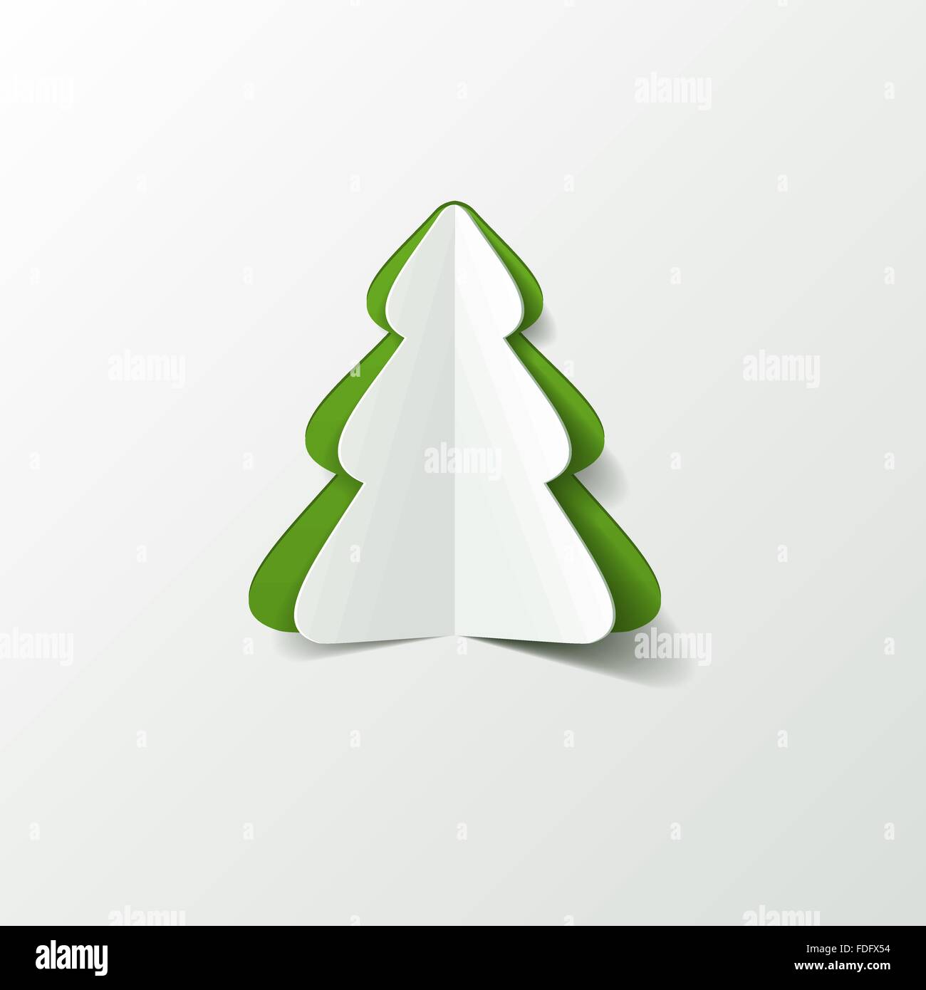 Carta Creative albero di Natale. Illustrazione Vettoriale. Illustrazione Vettoriale
