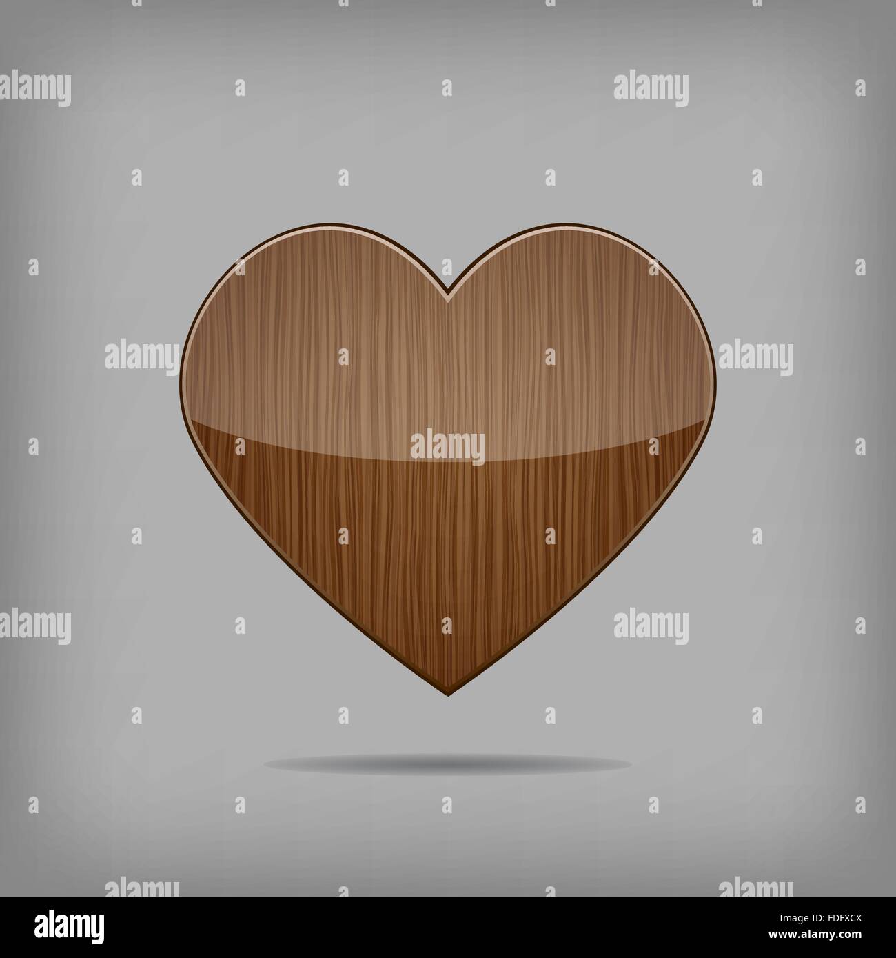 Vettore di Creative cuore di legno Illustrazione Vettoriale