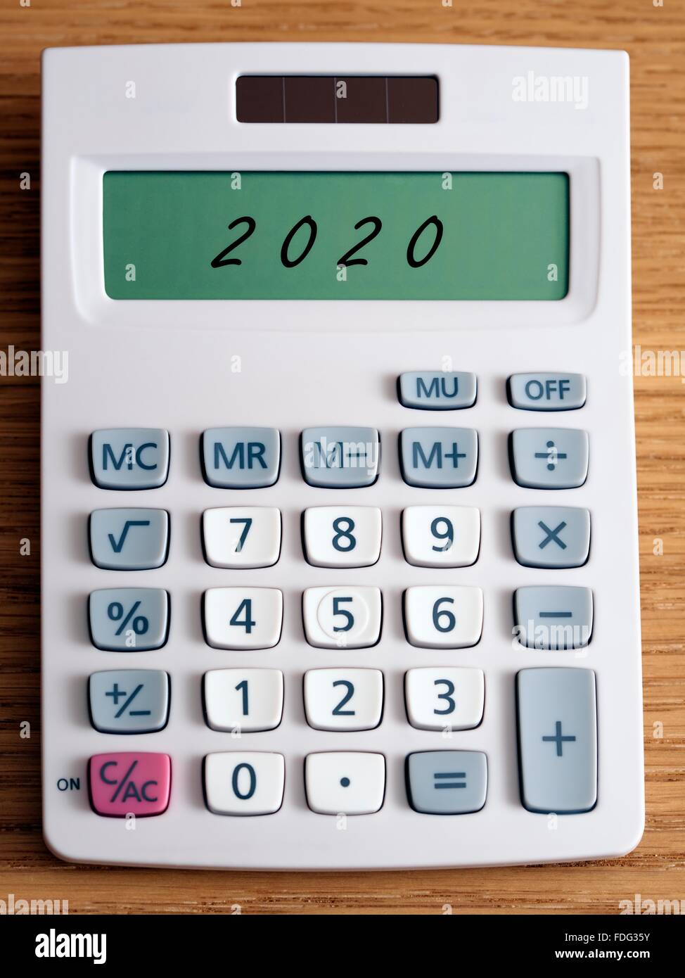 2020 su una schermata di calcolo. Foto Stock