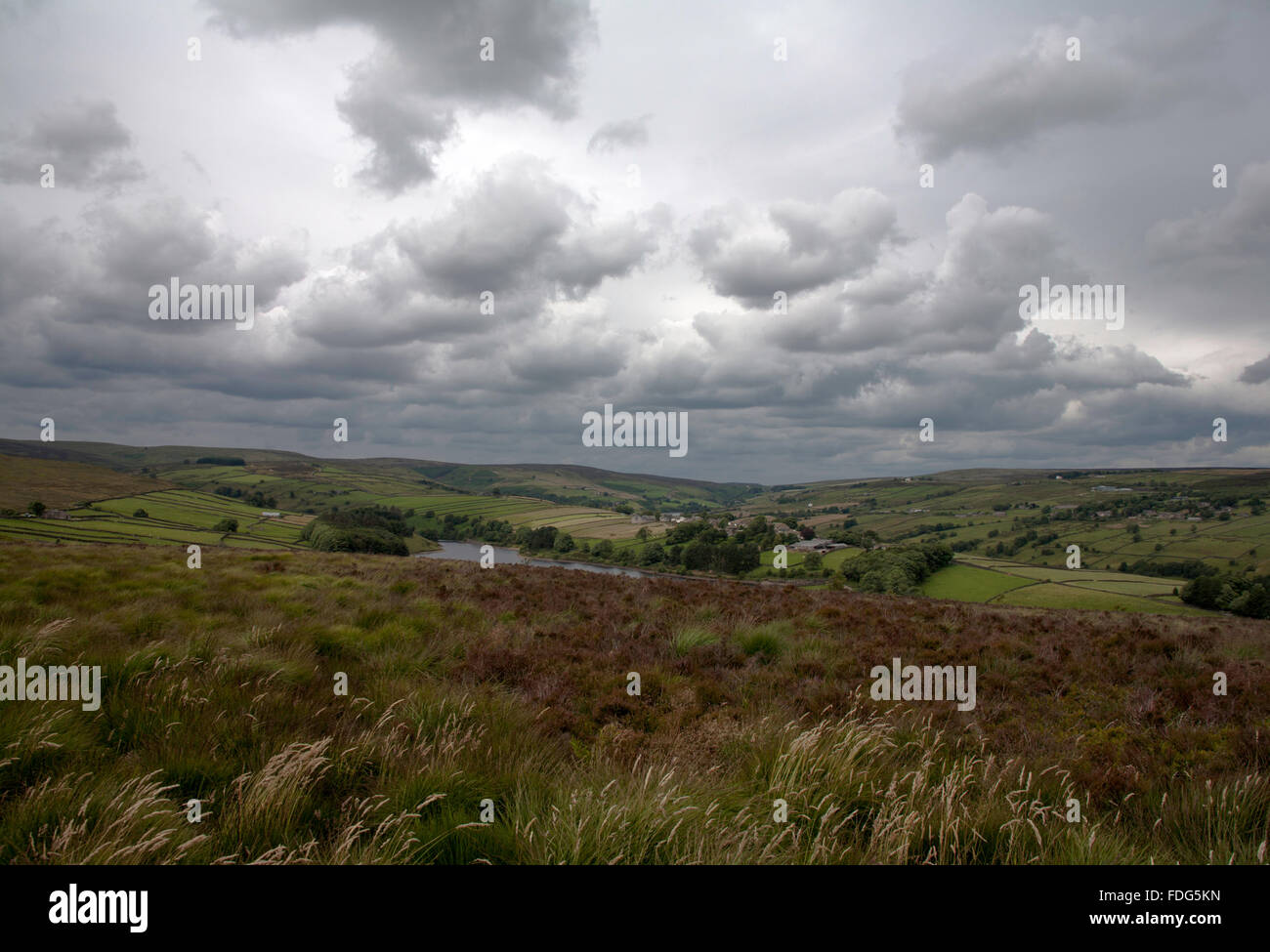 Il Cloud lambente Penistone Hill Haworth West Yorkshire Inghilterra Foto Stock