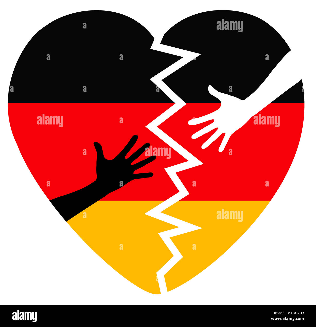 Nessuna accoglienza ai rifugiati Foto Stock