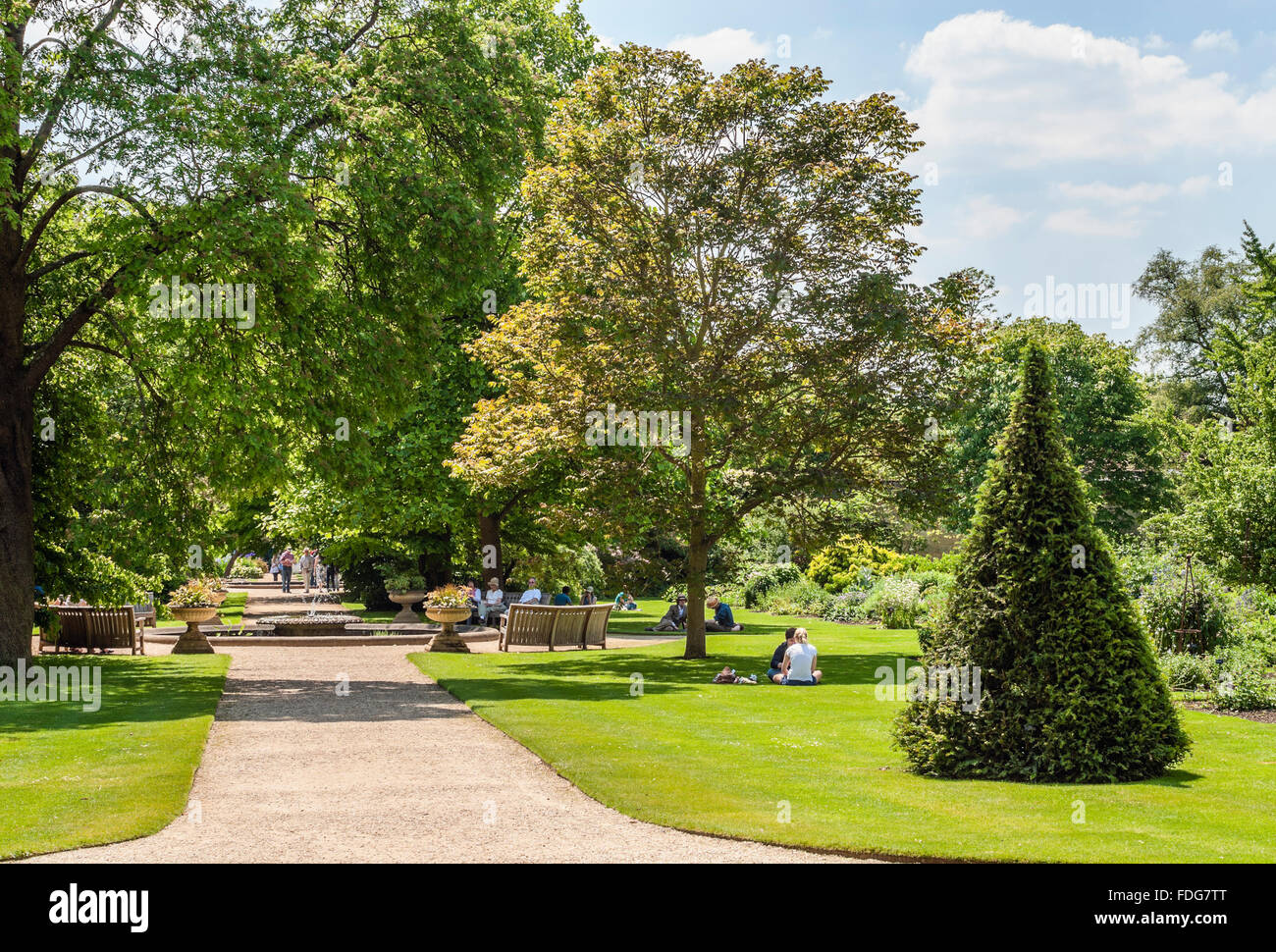 University Botanical Gardens at the City of Oxford, England, UK Foto Stock