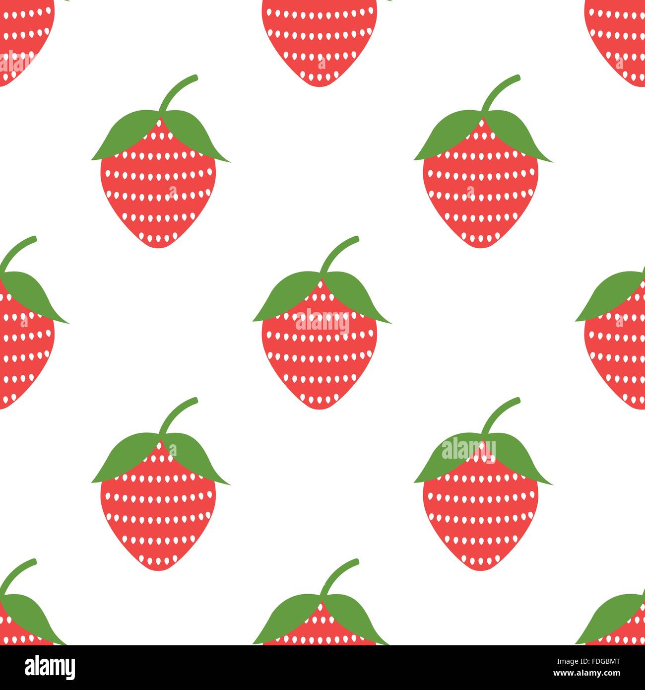 Semplice senza soluzione di continuità sullo sfondo di fragola Illustrazione Vettoriale