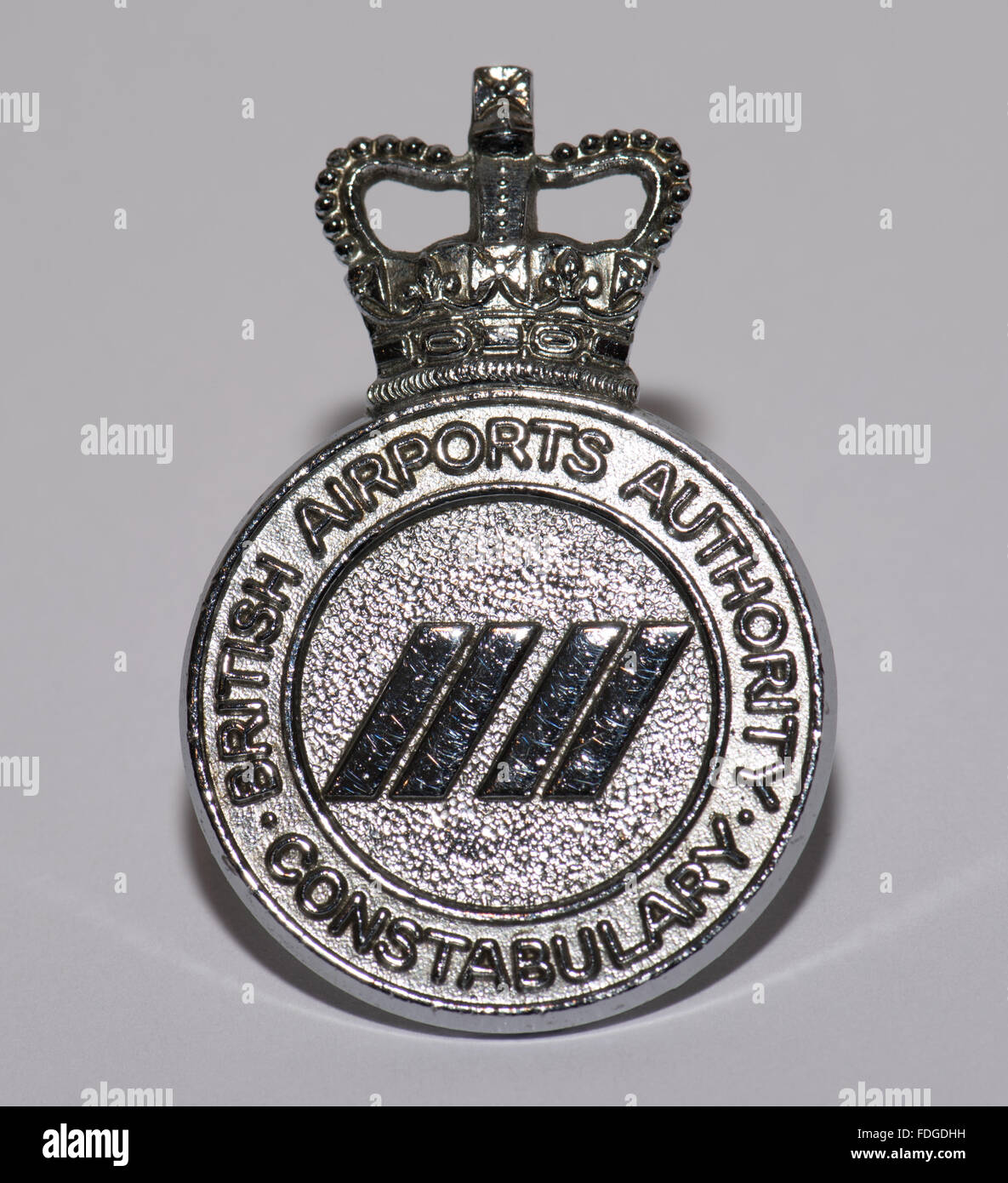 La Polizia aeroportuale cap badge Foto Stock