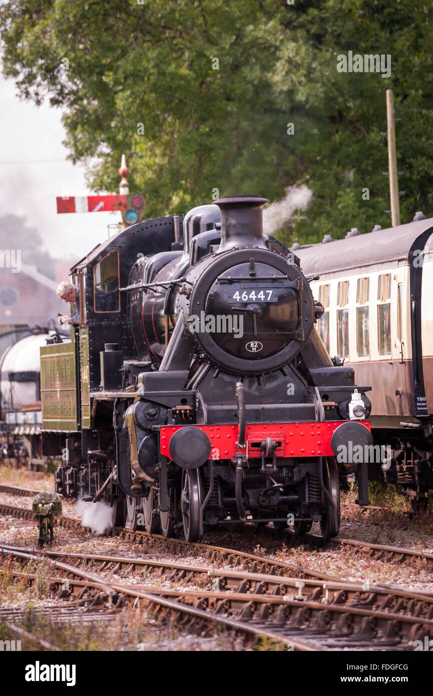 Treno a vapore a east somerset railway Foto Stock