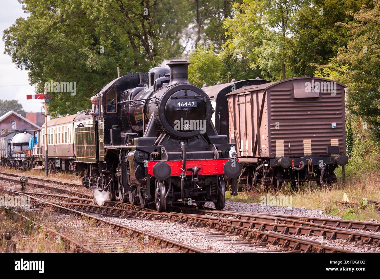 Treno a vapore a east somerset railway Foto Stock