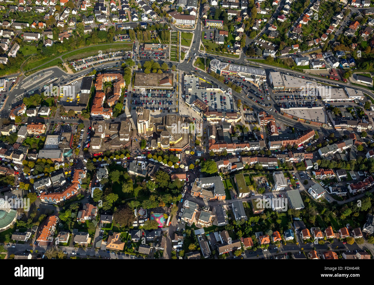 Vista aerea, la festa della città in Hemer, organizzato dall'Ufficio Culturale Ufficio turistico con il club e l'economia nazionale Foto Stock