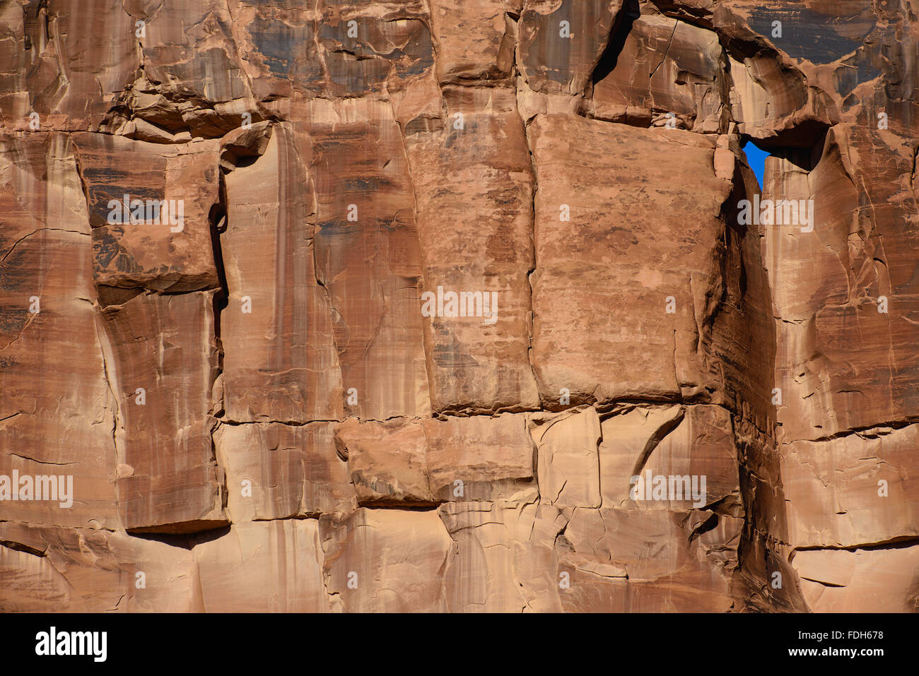 Courthouse Towers, dettaglio della formazione di arenaria, Arches National Park, Moab, USA Utah Foto Stock