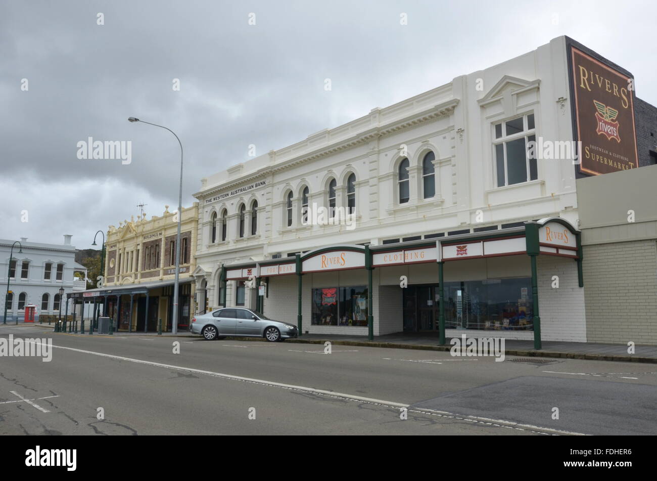Western Australian Bank sulla terrazza di Stirling, Albany, Australia occidentale Foto Stock