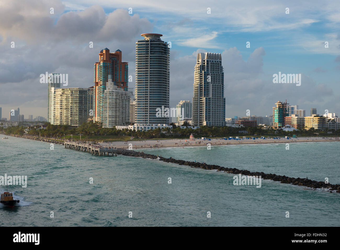 South Beach di Miami Condos alti Foto Stock