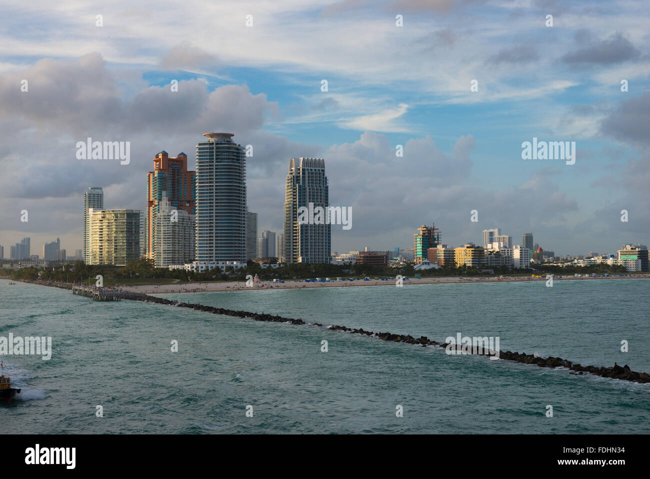 South Beach di Miami Condos alti Foto Stock