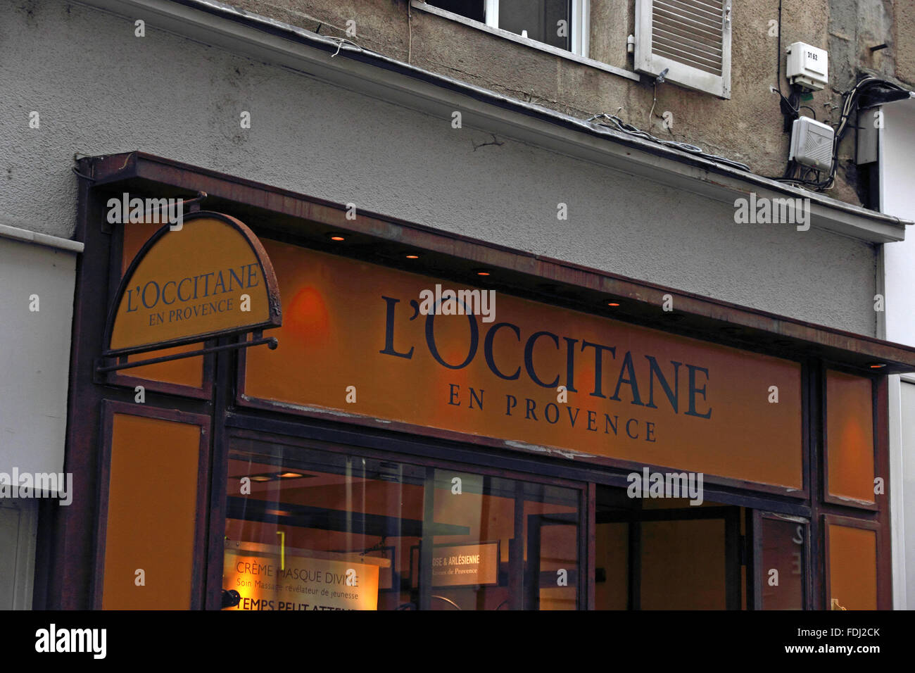 L'Occitane de Provence prodotti di bellezza shop, Limoges, Francia Foto Stock