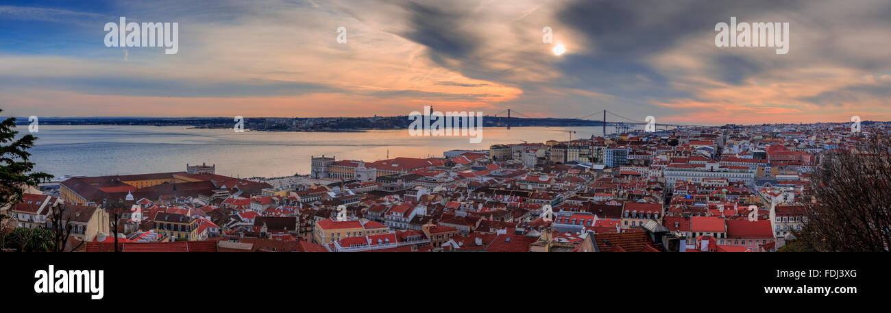 Immagine di panorama da Lisbona Foto Stock