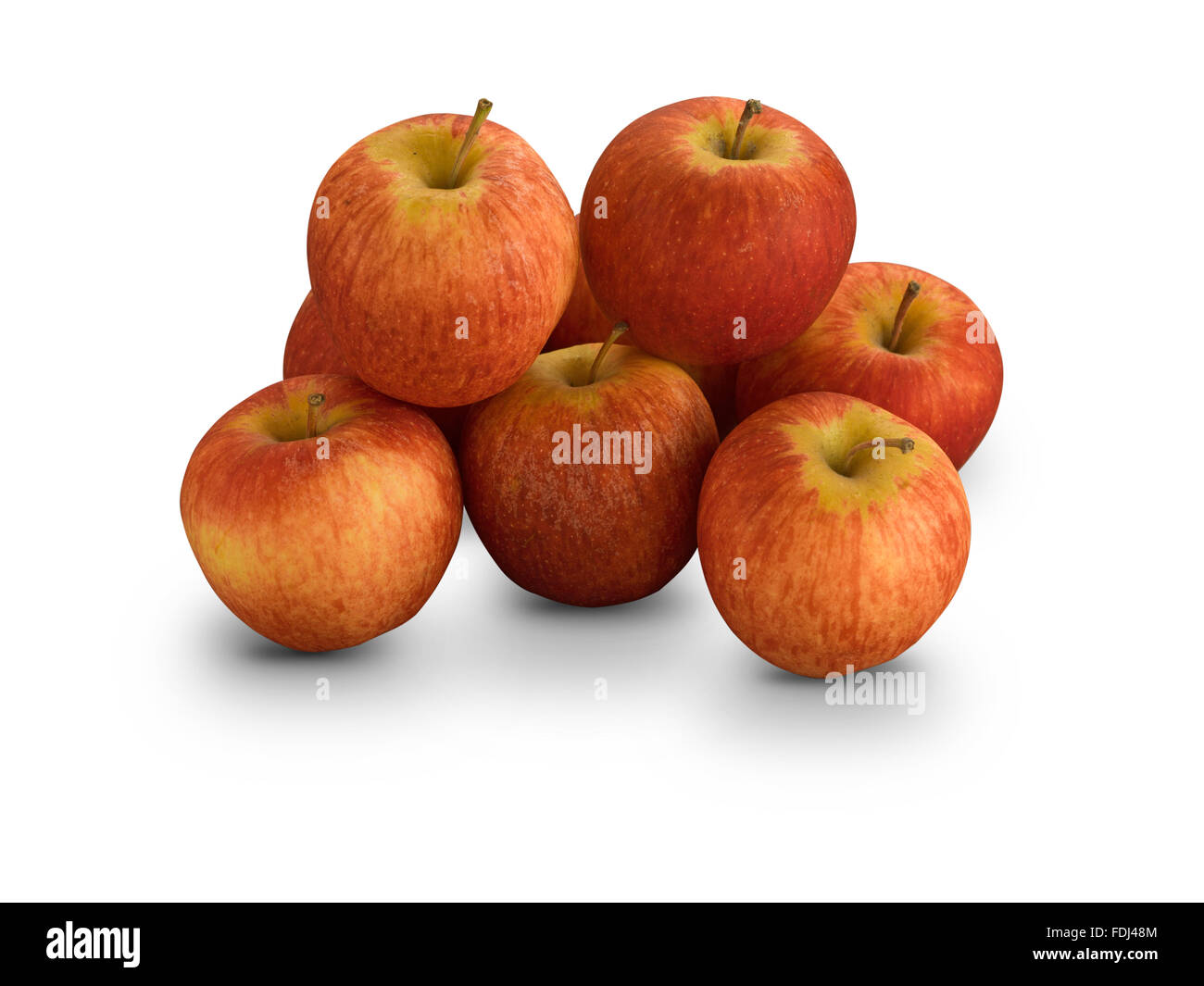 Organic royal gala apple isolato su bianco Foto Stock