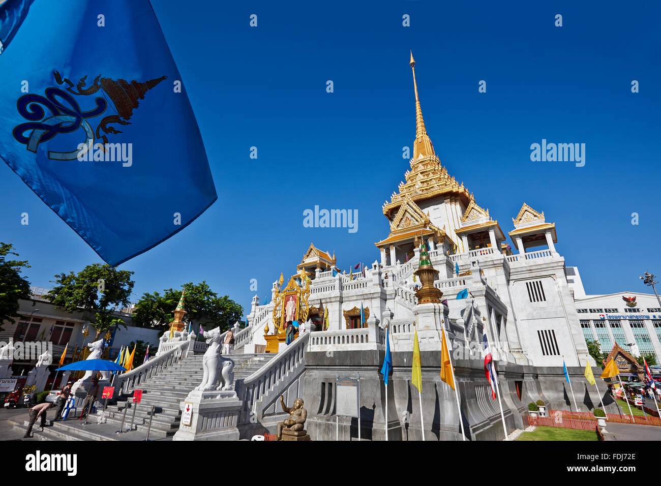 Wat Traimit Temple, Bangkok, Thailandia. Foto Stock