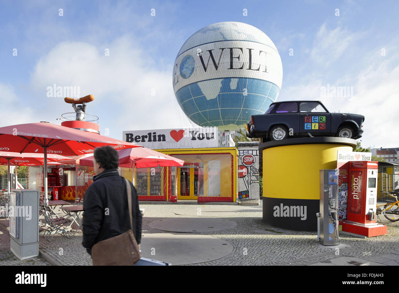 Berlino, Germania, sul terreno Fesselballon Hi-Flyer in Berlin-Mitte Foto Stock