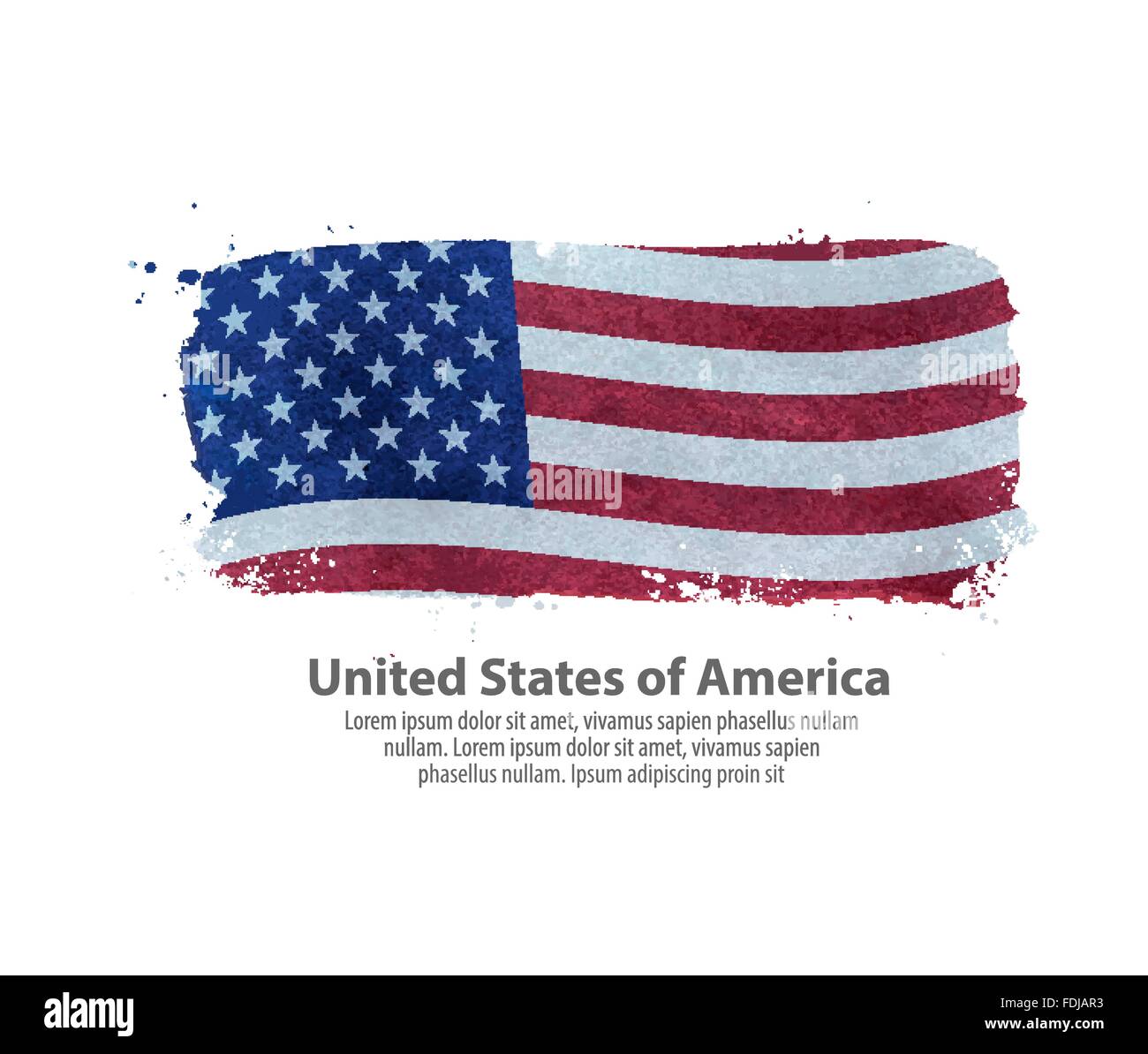 Bandiera degli STATI UNITI D'AMERICA. illustrazione vettoriale Illustrazione Vettoriale