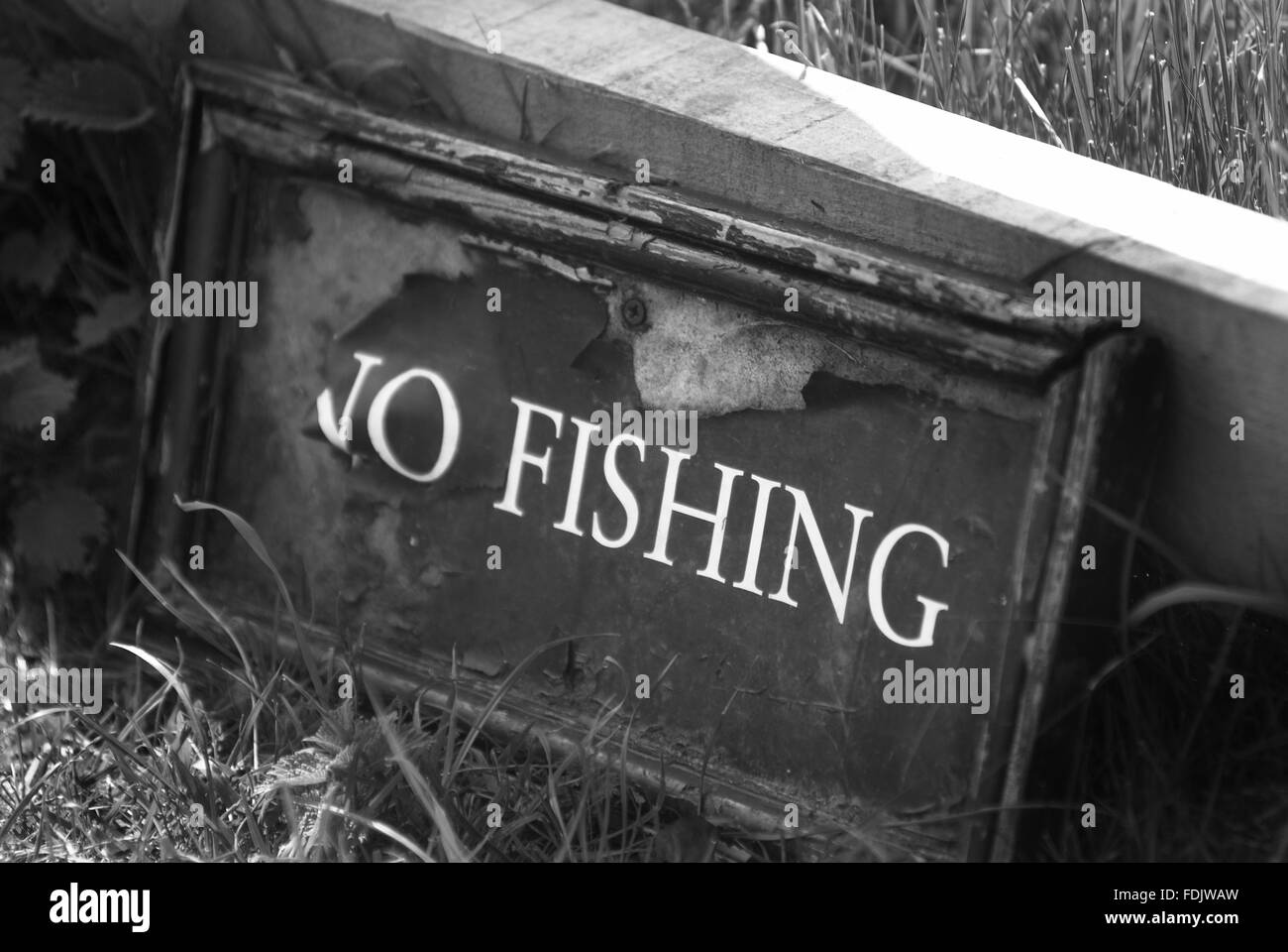 Nessun segno di Pesca a Ickworth, Suffolk. Foto Stock