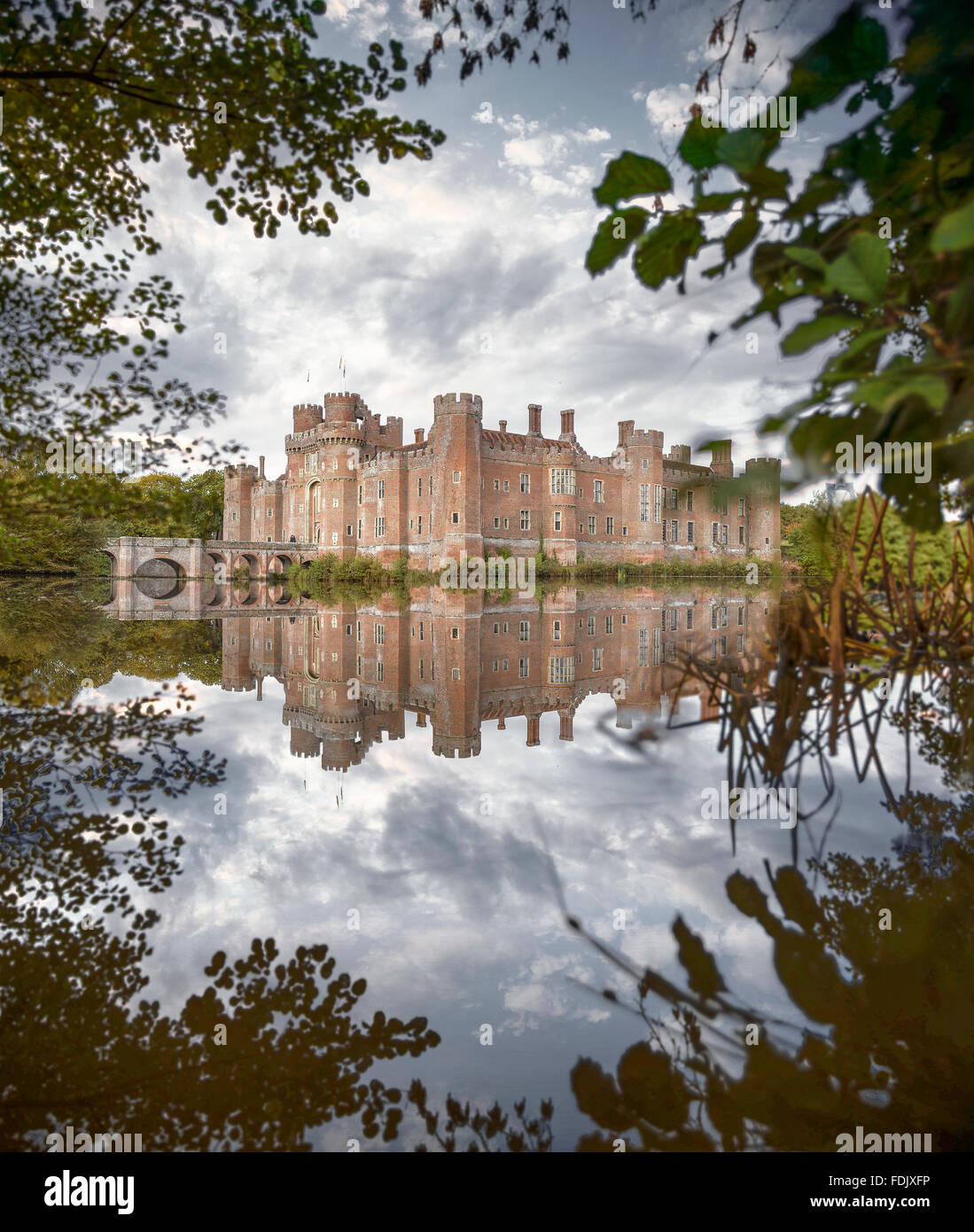 Herstmonceux Castle, East Sussex, Inghilterra, Regno Unito Foto Stock
