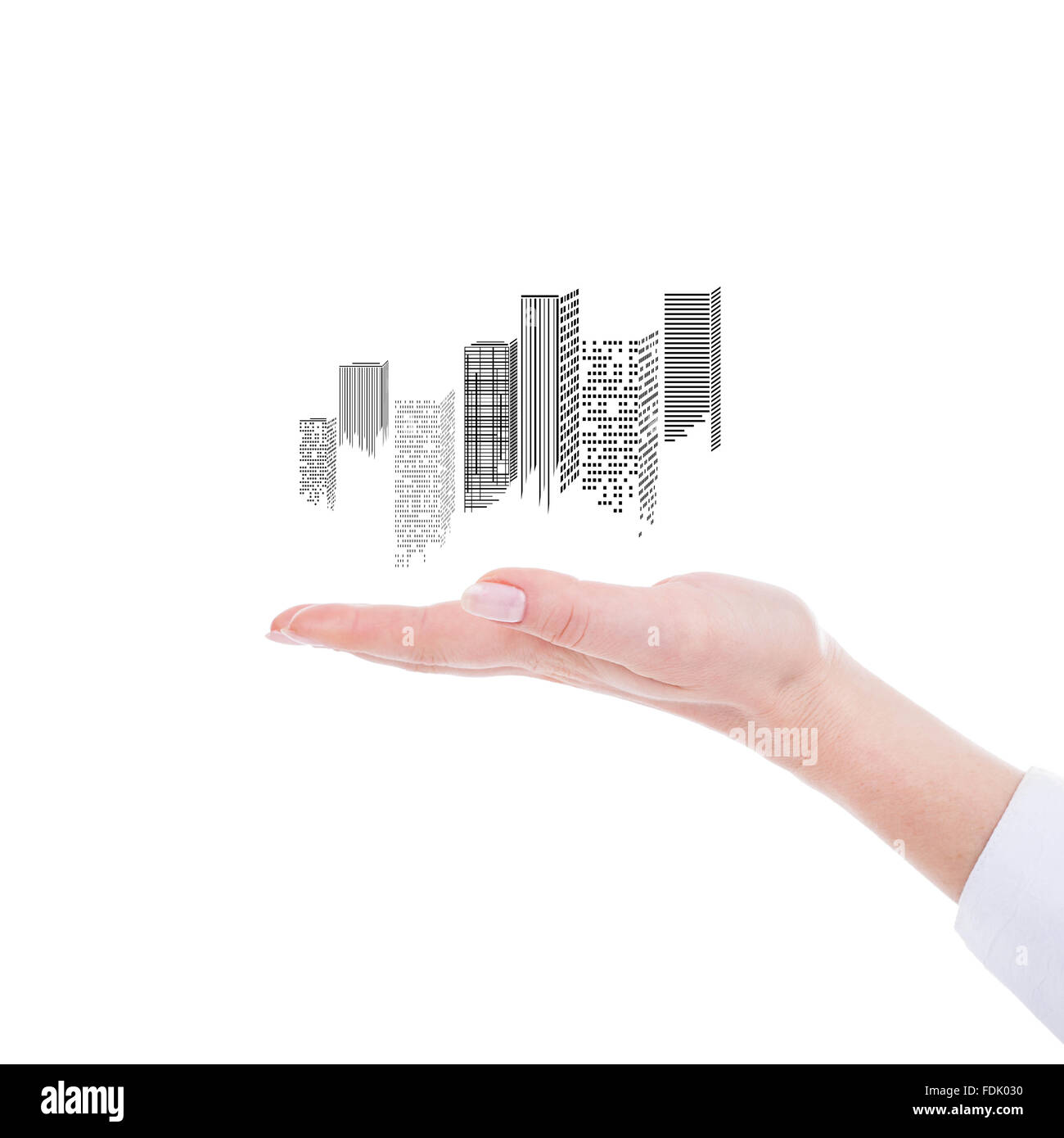Business centro città a portata di mano Foto Stock
