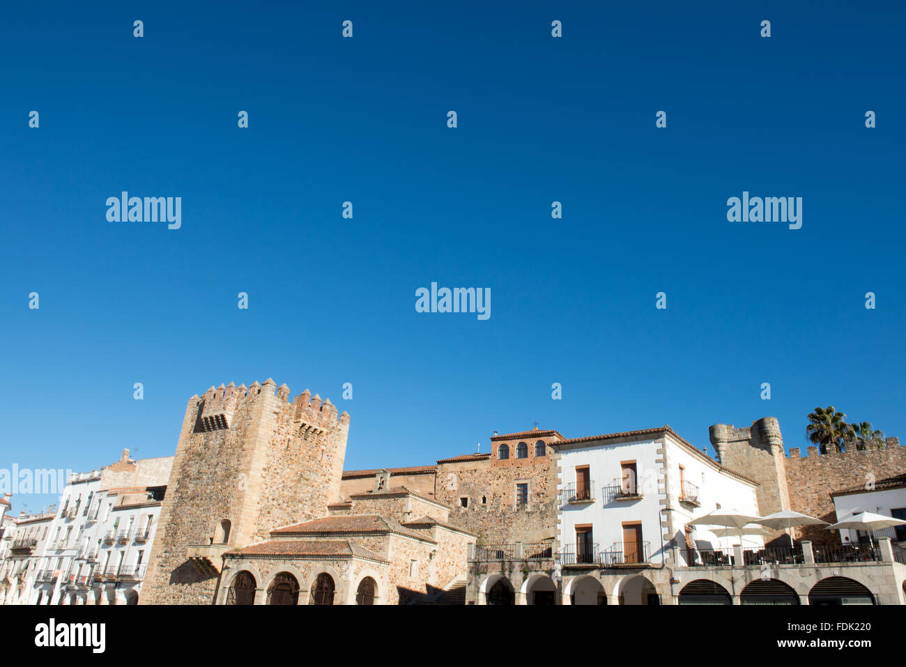 Piazza principale, Caceres, Estremadura, Spagna Foto Stock