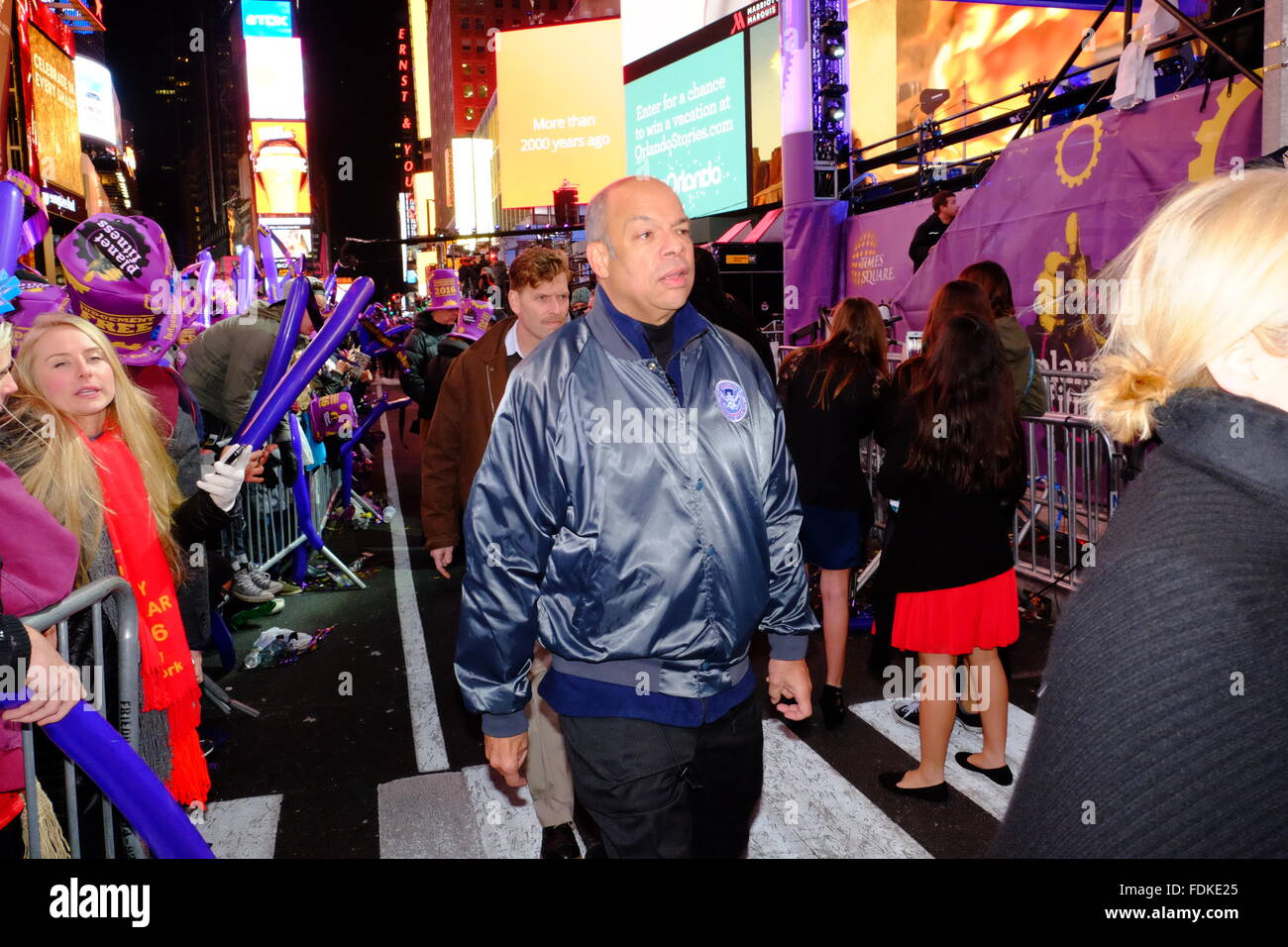 Scena da 2016 Capodanno in Times Square offre: atmosfera dove: Manhattan, New York, Stati Uniti quando: 31 Dic 2015 Foto Stock