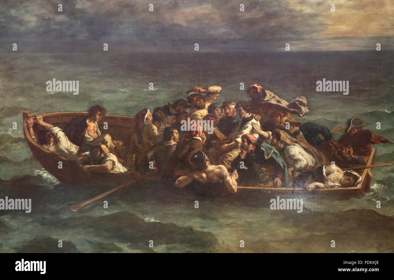 Naufragio di Don Juan da Eugene Delacroix (1798 - 1863)m, 1840. Il museo del Louvre. Parigi. La Francia. Foto Stock