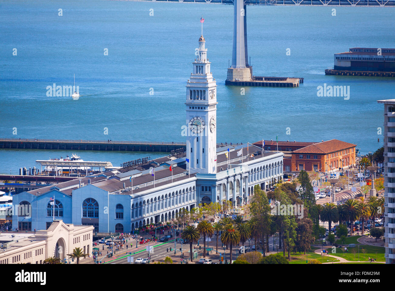 Porto traghetti pier tower building in San Francisco Foto Stock