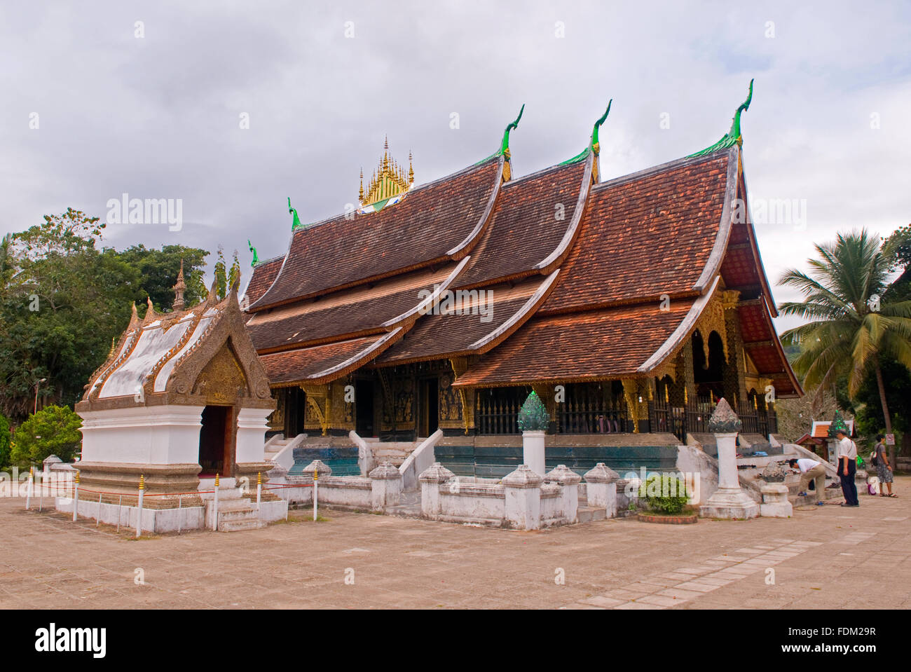 Wat Xieng Thong, Luang Prabang, Laos Foto Stock