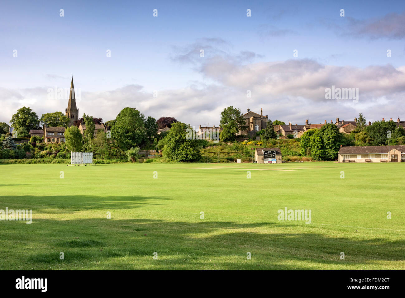 Masham cricket ground Foto Stock