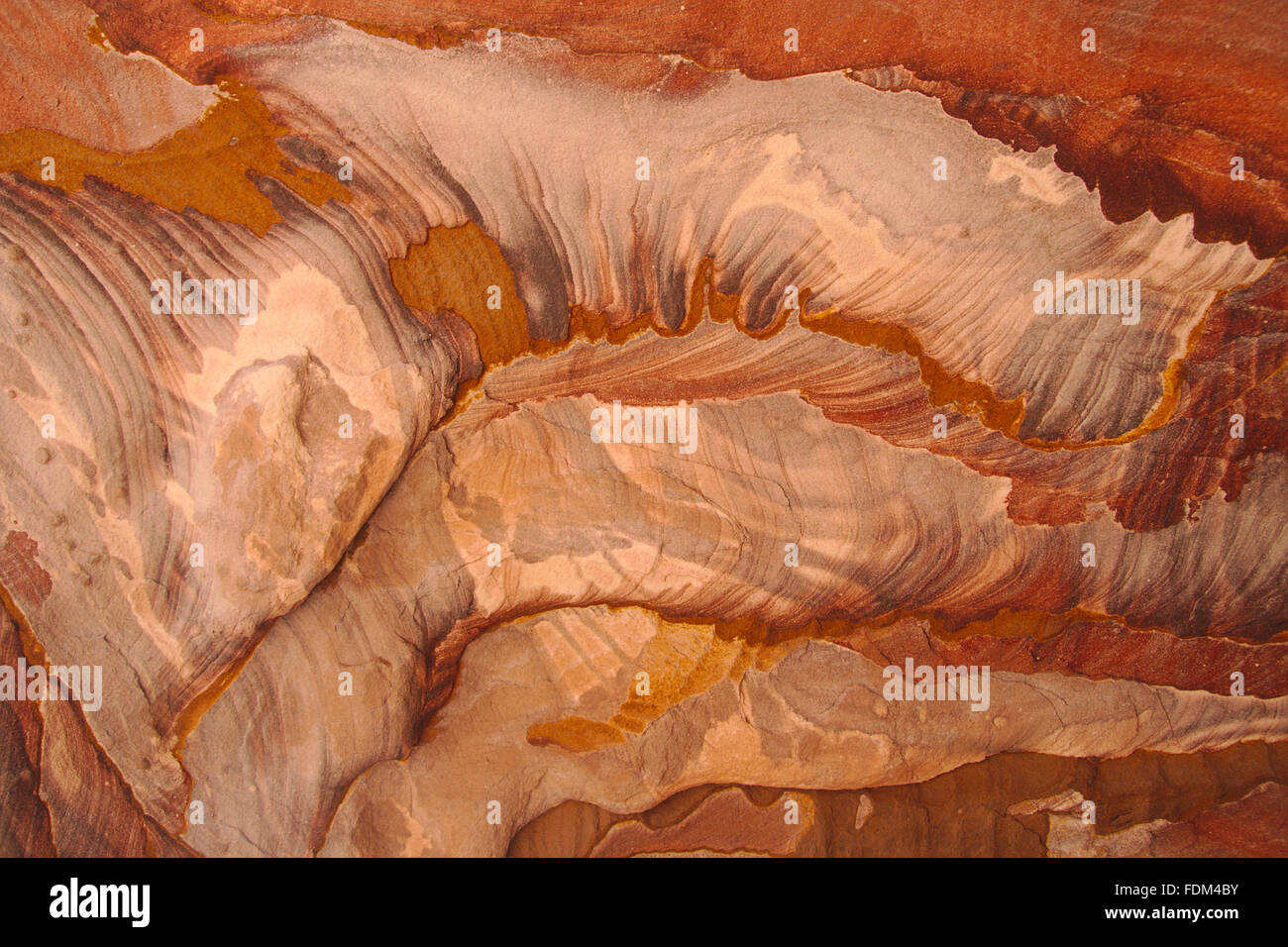 Arenaria colorata in Petra, Giordania Foto Stock